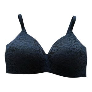 KINX Black Lace Womens 7+ (38E, 36F, or 38F) Adjustable Strap Full Coverage Bra